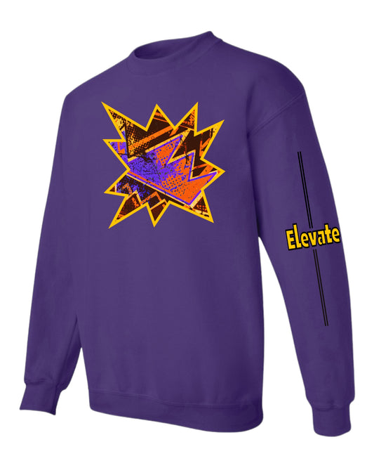 Abstract Elevate Multi-color Unisex Sweatshirt.